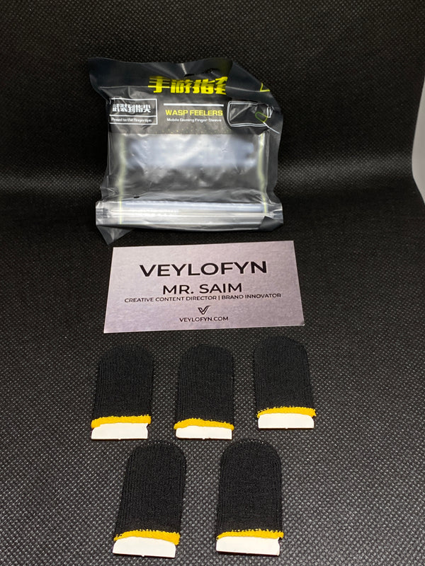 5pcs Yellow Mobile Game Controller Finger Sleeve, Set, Sweat Resistant And Breathable Touch Screen Finger Sleeve for PUBG, for Mobile Legends