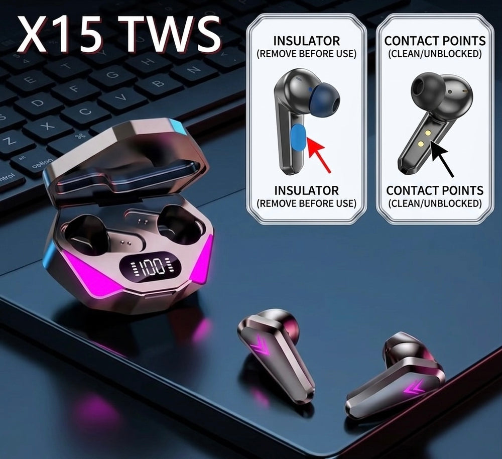 X15 Phantom Elite – Premium Wireless Gaming Earbuds